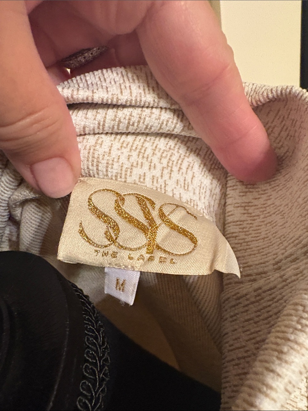 Women's Cream Textured Mock Neck Sweater - Picture 5 of 5